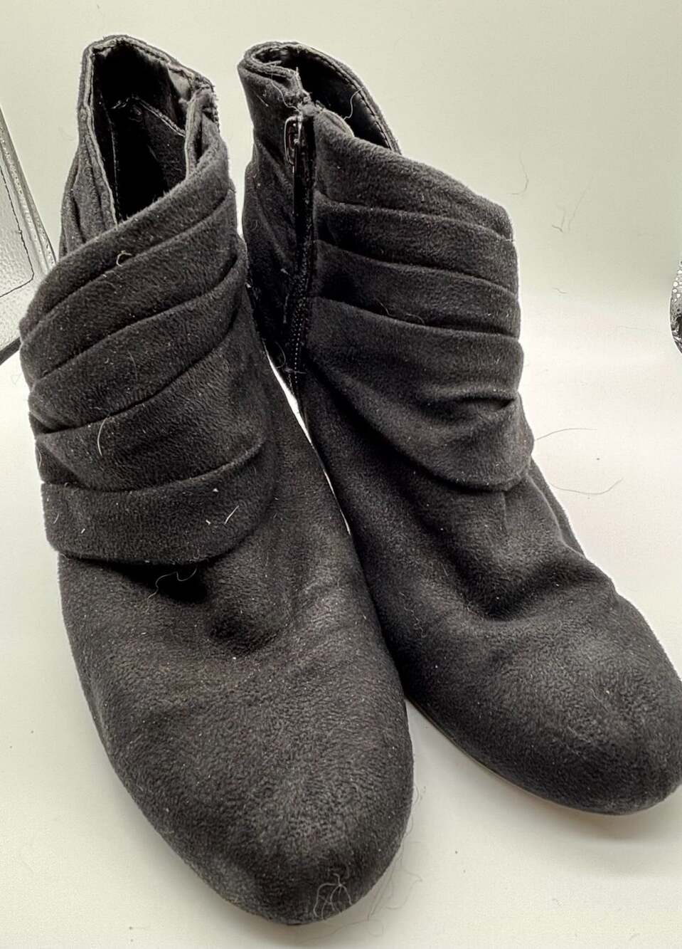 Dexflex Comfort Black Suede Ankle Boots Booties Size 8